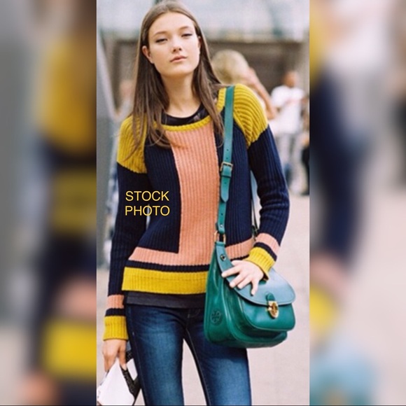 Tory Burch James Saddle Bag Crossbody Green Gold - Picture 8 of 8